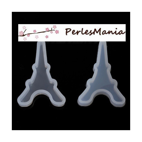 1 MOULE EN SILICONE pendentif MOULE EN SILICONE TOUR EIFFEL 4.2cm x3cm POUR CREATIONS FIMO RESINE ( S1181277 )