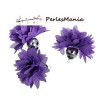 Pax: 3 pompons breloque passementière BALLERINE VIOLET S1185205