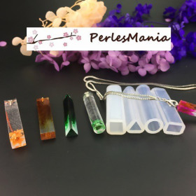 1 MOULE EN SILICONE pendentif MOULE EN SILICONE TUBE RECTANGULAIRE 49x14mm POUR CREATIONS FIMO RESINE S1183531