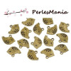 Pendentifs OISEAUX  16mm, laiton finition BRONZE
