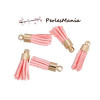 petits pompons breloque passementière DORE suedine ROSE PALE S1185220