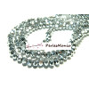 1 fil d'environ 95 perles facettées rondelles argenté 4 par 6mm ref 2J1203