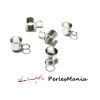 10 pendentifs bélières LISSE ref 99 metal couleur ARGENT PLATINE, DIY