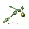 pendentifs CUILLÈRE RETRO PATINE ANCIENNE metal couleur Bronze S1182052