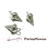 10 BRELOQUES PENDENTIFS ARGENT CORNET DE GLACE 15x9mm 3D 2K9466