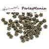 PAX 100 perles intercalaires passants FLEURS 7mm metal couleur BRONZE S113468