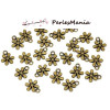 PAX 50 pendentifs FLEURS 13 par 11mm metal couleur BRONZE S114446