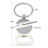 Support de décapsuleurs porte-clés à personnaliser 25mm metal ARGENT PLATINE