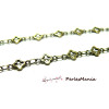 Chaîne Fleur Métal Couleur Bronze – Maille 10x5 mm