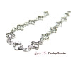 50 cm très belle maille CHAINE FLEUR metal culeur ARGENT PLATINE ref595