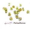 coupelles coquille calottes CONES DENTELLES 11mm metal couleur DORE