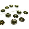 Lot de 30 coupelles caps metal couleur bronze P1413Y