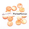 PENDENTIFS NACRES PASTILLES 11mm ORANGE