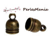 PAX: 30 embouts CLOCHES cuivre couleur BRONZE POUR CORDON S1185809