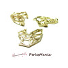 PAX 5 pendentifs, breloque 18mm ECUREUIL ORIGAMI DORE S1182388