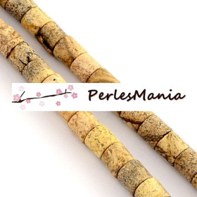 10 TUBES perles JASPE PAYSAGE 6mm H118712