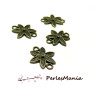 10 CONNECTEURS PERLES INTERCALAIRES FLEURS BRONZE 18x16mm H11745Y