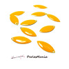 10 sequins médaillons émaillés UNE FACE NAVETTES 23mm ORANGE CLAIR, DIY
