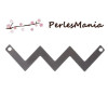 4 pendentifs connecteur CHEVRON GUN METAL, DIY