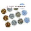 4 BOITES DE MINI SEQUINS GLOBES FIOLES FIMO 4 COULEURS pour nail art, scrapbooking ( S1173388 )