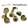 PAX 20 supports de Boucles d'oreille clips 12mm BRONZE, S117265