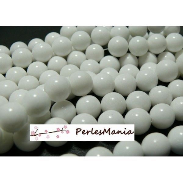 1 fil d'environ 95 perles JADE MASHAN BLANC 4mm,HX1101