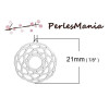 ESTAMPES ROSACES 20mm ARGENT PLATINE EN ACIER INOXYDABLE S1186317 , DIY pour création de bijoux raffinés
