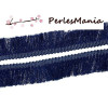 GALON FRANGE EN COTON BLEU MARINE CREATION POMPONS 25mm S1164889