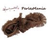 GALON FRANGE EN COTON MARRON CREATION POMPONS 25mm S1164895