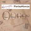 PAX 1 set de 5 cabochons en verre transparents OVALES avec 5 tailles S1175815