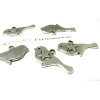 10 pendentifs OISEAU et ETOILE 3D 2A6628 metal couleur ARGENT ANTIQUE