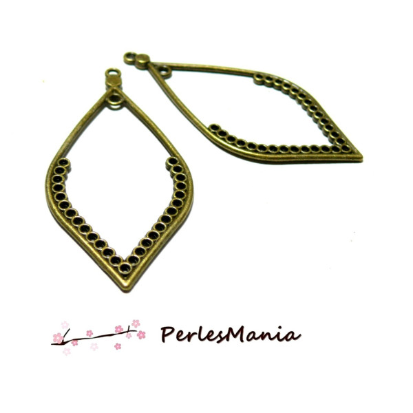 Multi connecteur chandelier forme feuille bronze