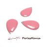 10 SEQUINS EMAILLES FORME GOUTTE D'EAU ROSE 22mm, DIY