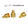 PAX: 30 embouts CLOCHES cuivre couleur DORE POUR CORDON S1185810