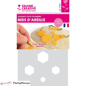 GABARIT PATE FIMO PATE POLYMERE et autre support FORME NID D ABEILLE