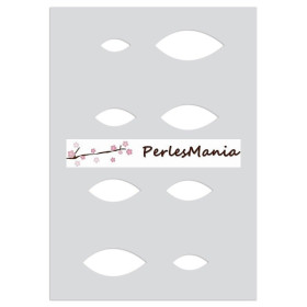 GABARIT PATE FIMO PATE POLYMERE et autre support FORME AMANDE