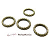 pendentifs anneau connecteur TORSADE 15mm metal Couleur BRONZE