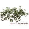 PAX 500 anneaux de jonction BRONZE 5mm par 1mm, DIY