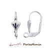 Boucles d’Oreille Dormeuses Éventail 17x10mm – Argent Vif Cuivre Qualité