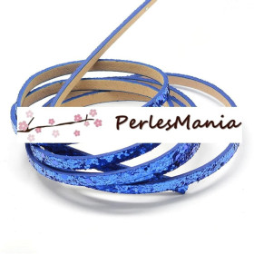 Environ 1,2 mètre de Cordon Simili Cuir mini sequins 5mm H1013B