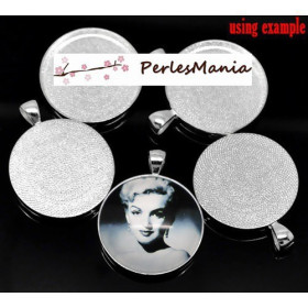 S116995 – Lot de 2 ou 5 Supports de Pendentif Ronds