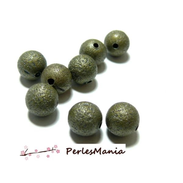Perles Intercalaires Stardust Granitées Paillettes 8mm Bronze – Qualité