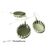 10 supporst de Boucle d'oreille crochet GRIFFE 13 par 18mm 26758 metal ARGENT PLATINE