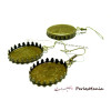 10 supporst de Boucle d'oreille crochet GRIFFE 13 par 18mm 26758 metal BRONZE
