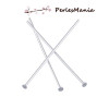 PAX 400 tiges têtes plates ARGENT PLATINE 40 par 0.7mm S111480