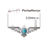 pendentif connecteur OISEAU ARIZONA DREAM 9.1cm VIEIL ARGENT avec cabochon imitation turquoise S1186108