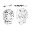 PAX 10 pendentifs CRANE SQUELETTE ARTY ARGENT PLATINE S1184785