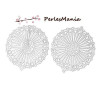 2 ESTAMPES CONNECTEUR FLEUR ARGENT PLATINE EN ACIER INOXYDABLE ( S1166930 )