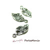 PAX 50 PENDENTIFS FEUILLE AJOUREE 20mm metal ARGENT ANTIQUE S1165837