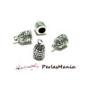 PAX 65 embouts de cordon MADRAS 8 par 14mm metal couleur ARGENT ANTIQUE 2N7572